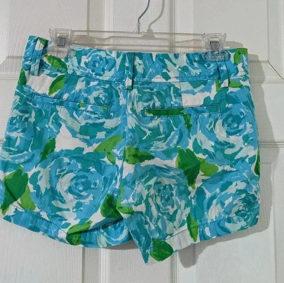 Lilly Pulitzer | Blue &‎ Green Floral, The Callahan Short | Size 0 XS - Picture 3 of 9